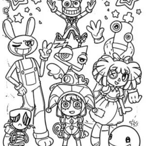 Desenho do Incrível Circo Digital para colorir 1