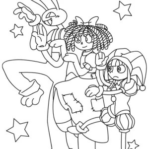 Desenho do Incrível Circo Digital para colorir 7