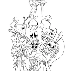 Desenho do Incrível Circo Digital para colorir 11