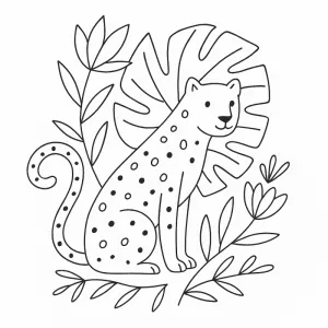 Desenho de onça para colorir 3