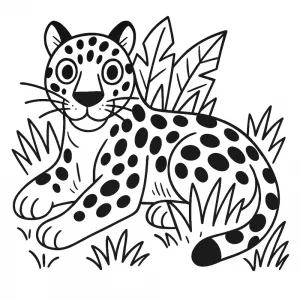 Desenho de onça para colorir 6