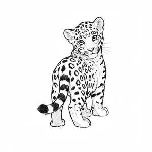 Desenho de onça para colorir 8