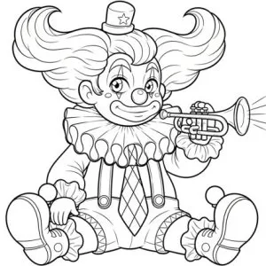 Desenho de palhaço para colorir 42