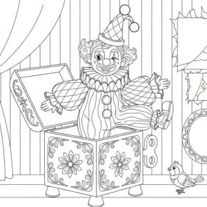 Desenho de palhaço para colorir 43
