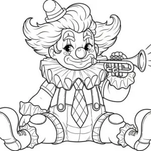 Desenho de palhaço para colorir 45