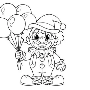 Desenho de palhaço para colorir 46