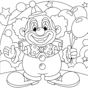 Desenho de palhaço para colorir 47