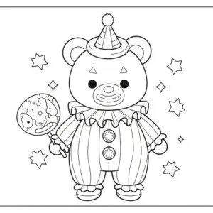 Desenho de palhaço para colorir 49