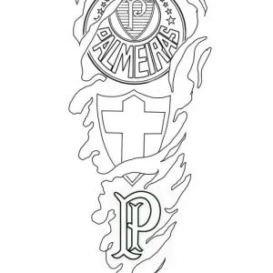 Desenho do Palmeiras para colorir 9