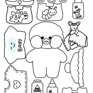 Desenho de paper duck para colorir 28