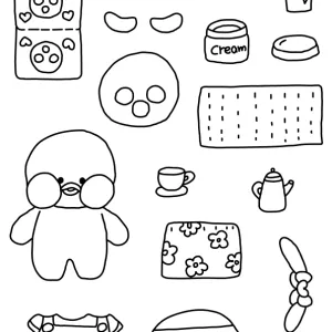 Desenho de paper duck para colorir 29
