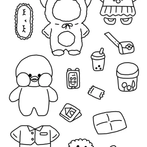 Desenho de paper duck para colorir 30