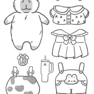 Desenho de paper duck para colorir 13