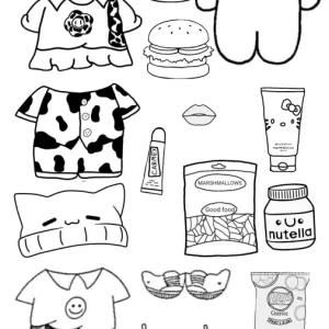 Desenho de paper duck para colorir 16