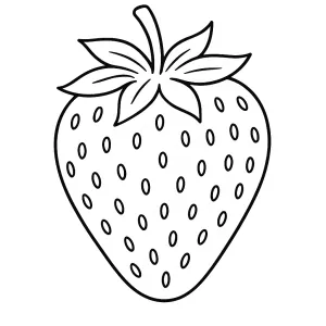 Desenho de morango para colorir 1