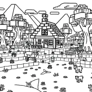 Desenho do Minecraft para colorir 19