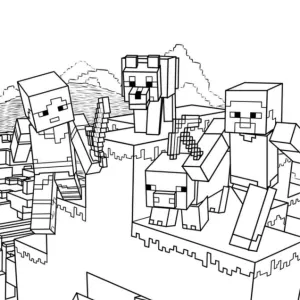 Desenho do Minecraft para colorir 34