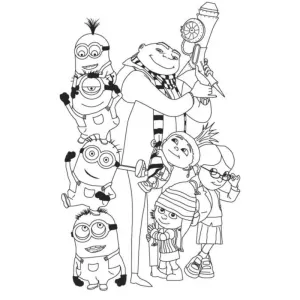 Desenho do Gru, o Maldisposto para colorir 48