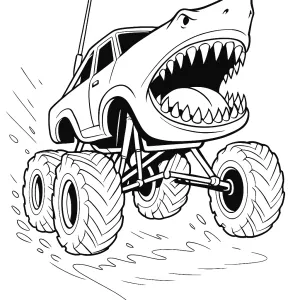 Desenho de monster truck para colorir 30