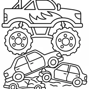 Desenho de monster truck para colorir 31