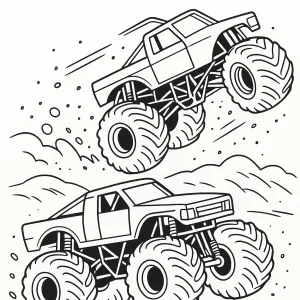 Desenho de monster truck para colorir 33
