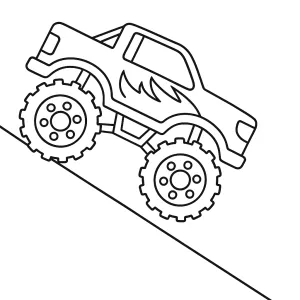 Desenho de monster truck para colorir 35
