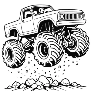 Desenho de monster truck para colorir 36