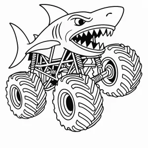 Desenho de monster truck para colorir 37