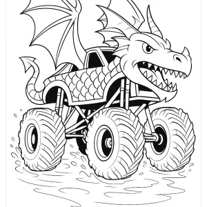 Desenho de monster truck para colorir 38