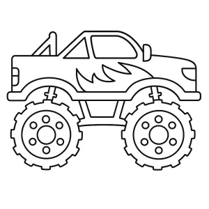 Desenho de monster truck para colorir 39