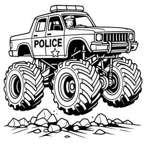 Desenho de monster truck para colorir 40