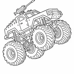 Desenho de monster truck para colorir 41