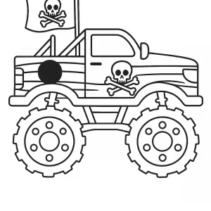 Desenho de monster truck para colorir 43
