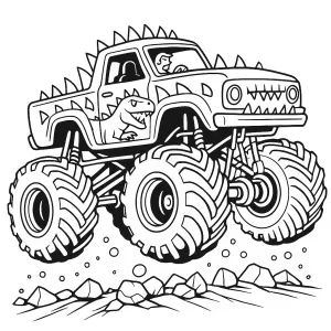 Desenho de monster truck para colorir 44