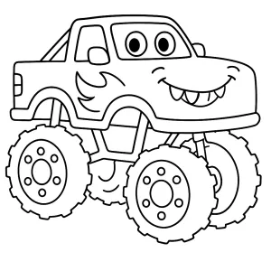 Desenho de monster truck para colorir 47