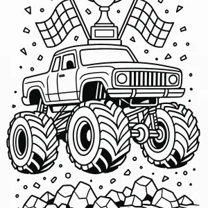 Desenho de monster truck para colorir 48