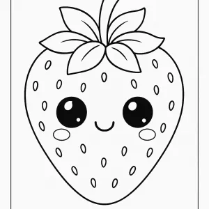 Desenho de morango para colorir 2