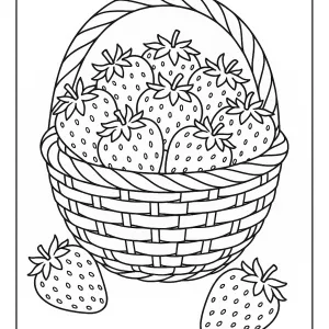 Desenho de morango para colorir 4