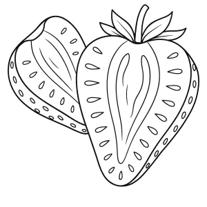 Desenho de morango para colorir 6