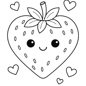 Desenho de morango para colorir 7