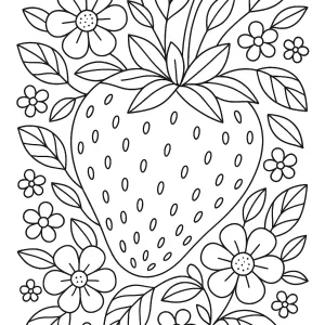 Desenho de morango para colorir 8