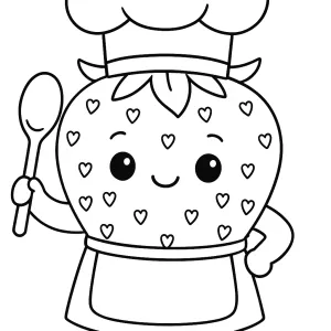Desenho de morango para colorir 9