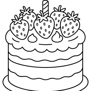 Desenho de morango para colorir 11