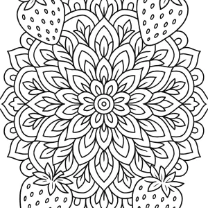 Desenho de morango para colorir 14