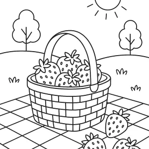 Desenho de morango para colorir 15