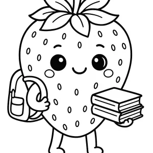 Desenho de morango para colorir 16
