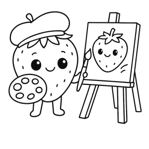 Desenho de morango para colorir 17