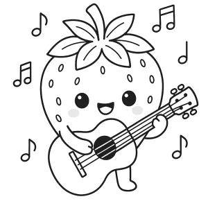 Desenho de morango para colorir 18