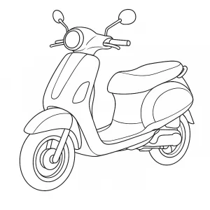 Desenho de mota para colorir 26