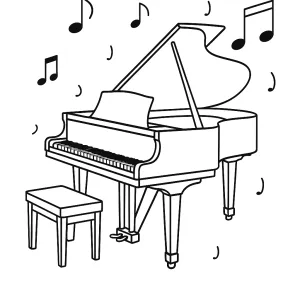 Desenho de música para colorir 19